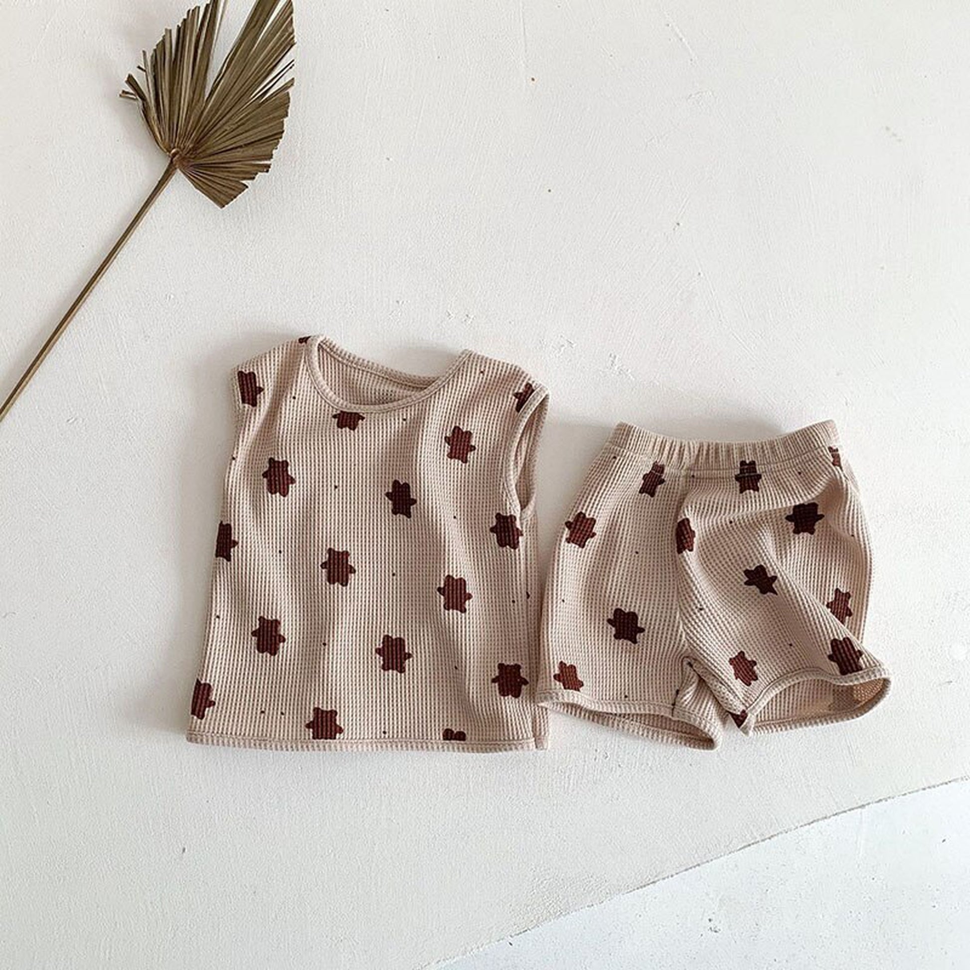 -ベビー セットアップ くま ベア タンクトップ パンツ【mh0000805】 - mamahalo shop - ノースリーブセットアップ -  べビー服 - 子供服 - 男の子 - 女の子