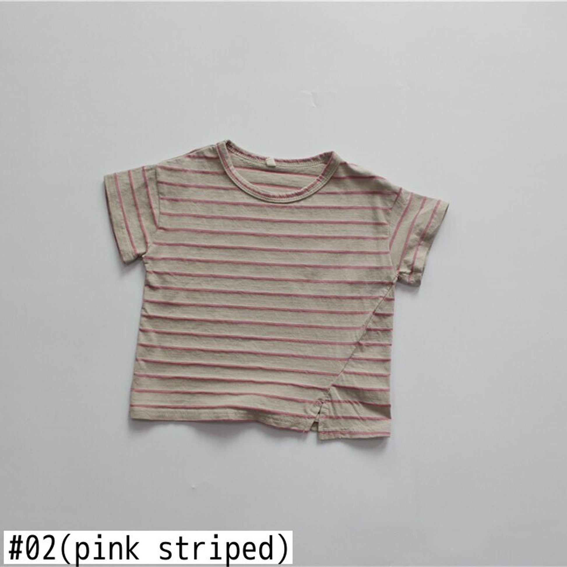 -キッズ ボーダー 半袖 Tシャツ - mamahalo shop - 半袖Tシャツ -  べビー服 - 子供服 - 男の子 - 女の子