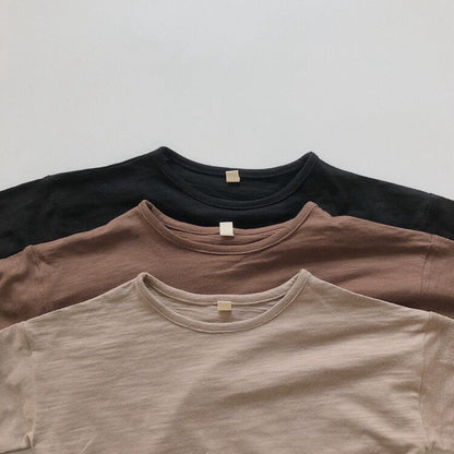 -キッズ シンプル 長袖 Tシャツ【mh0000233】 - mamahalo shop - 長袖Tシャツ -  べビー服 - 子供服 - 男の子 - 女の子