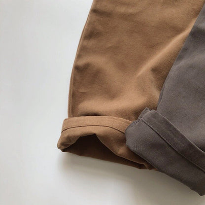 -キッズオーバーオール 切り替え パッチワーク サスペンダーパンツ サロペット 2カラー - mamahalo shop - オーバーオール -  べビー服 - 子供服 - 男の子 - 女の子