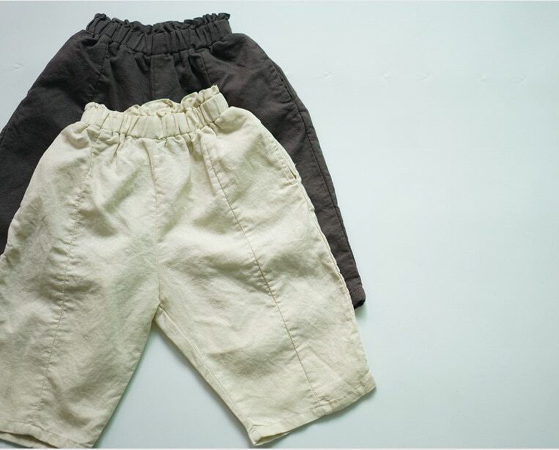 -キッズ コットン サマー パンツ - mamahalo shop - ハーフパンツ・ショートパンツ -  べビー服 - 子供服 - 男の子 - 女の子