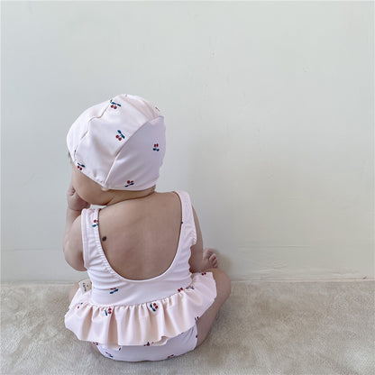 -ベビー チェリー ビキニ 水着 帽子セット【mh0000504】 - mamahalo shop - ベビー用水着 -  べビー服 - 子供服 - 男の子 - 女の子