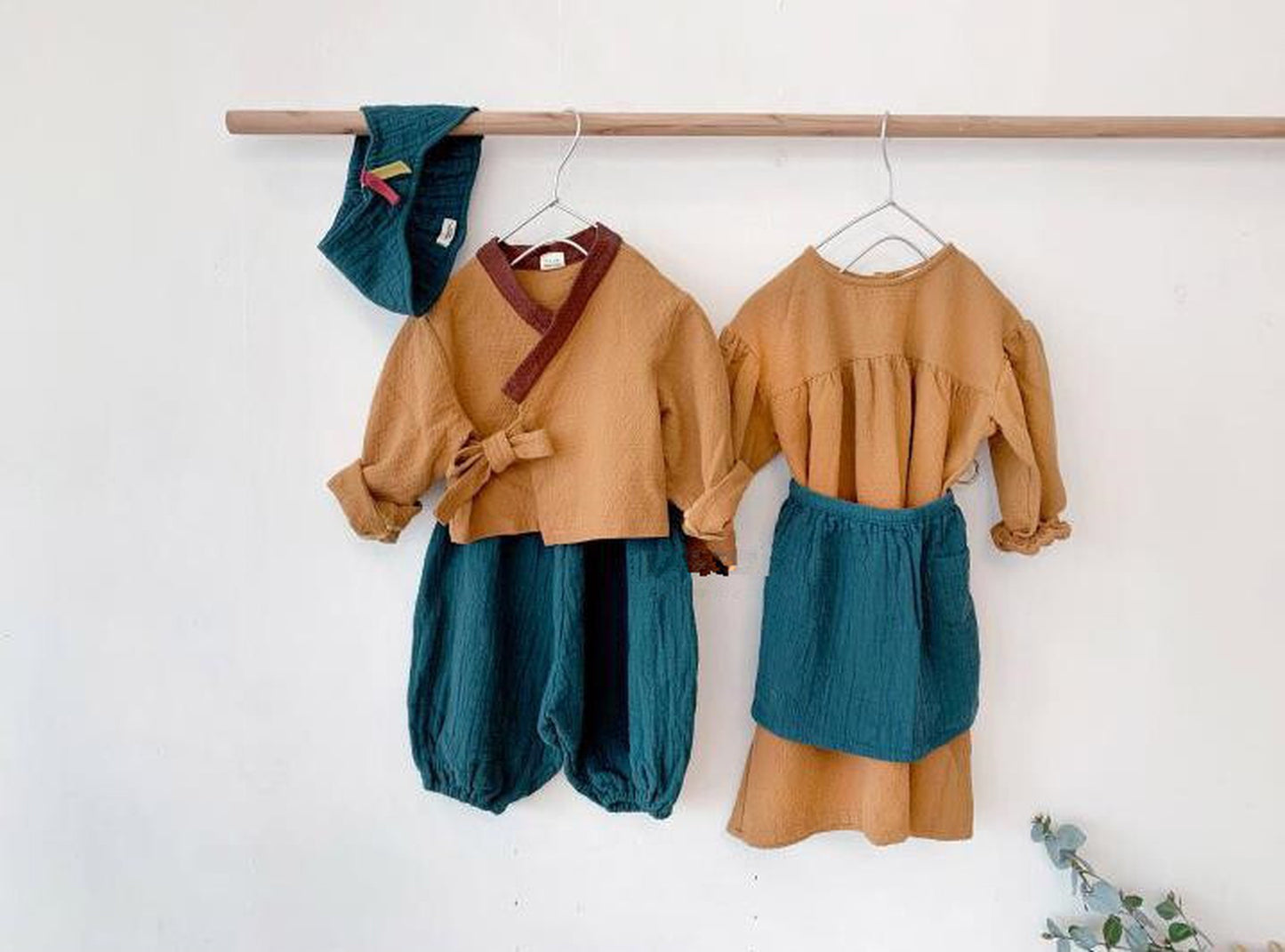 -キッズ コットンリネン ワンピース【mh0000321】 - mamahalo shop - 長袖ワンピース -  べビー服 - 子供服 - 男の子 - 女の子