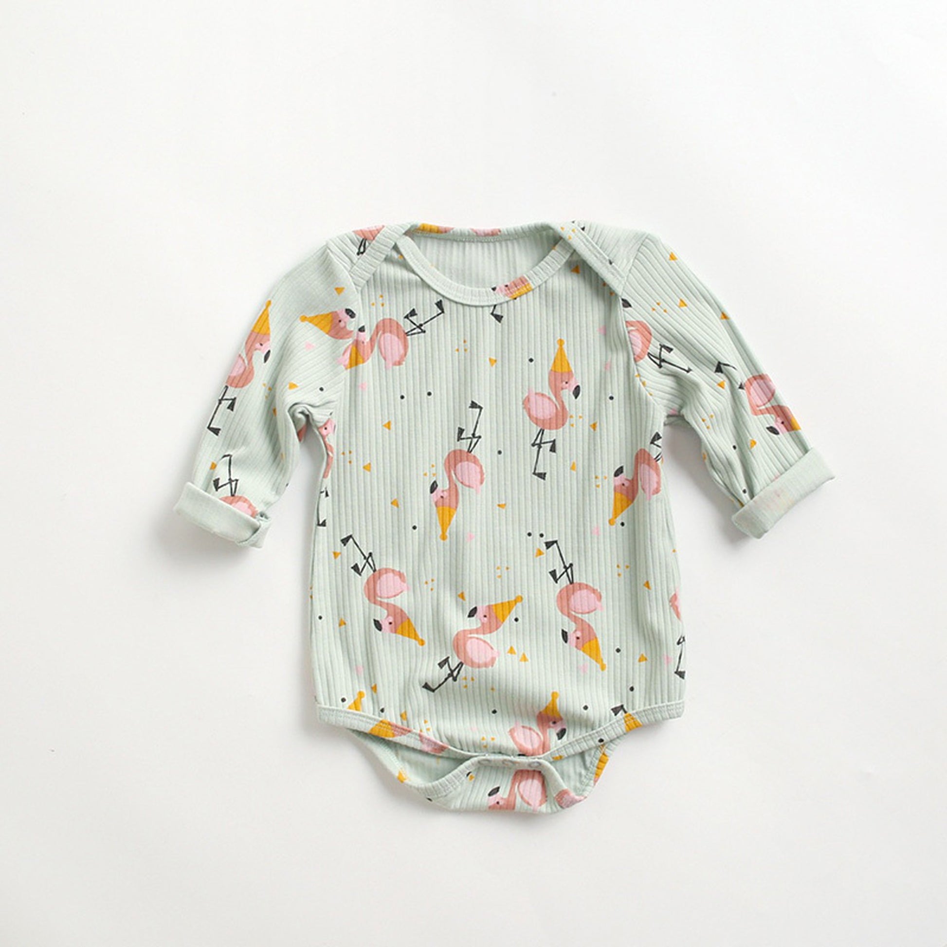 -ベビー ポテト くるま プリント 長袖 ロンパース【mh0000468】 - mamahalo shop - 長袖ロンパース -  べビー服 - 子供服 - 男の子 - 女の子