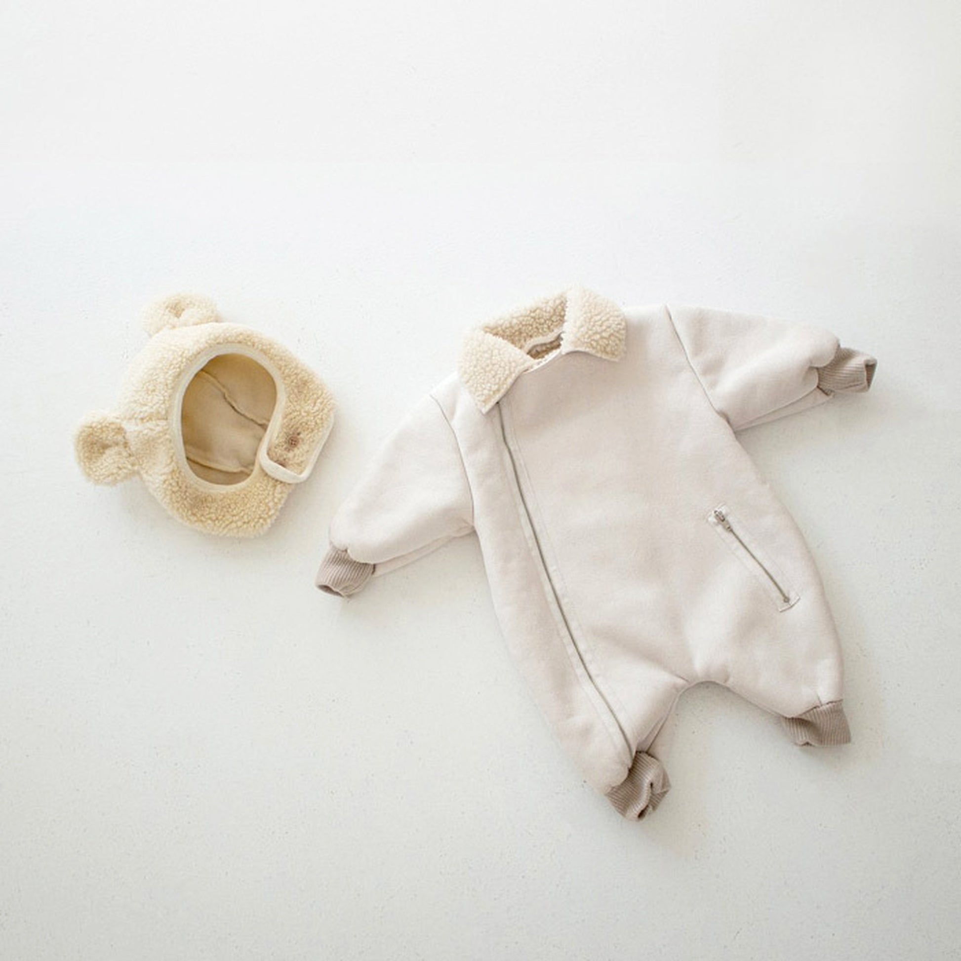 -ベビー ボアフリース アウター ジャンプスーツ【mh0000219】 - mamahalo shop - アウタージャンプスーツ -  べビー服 - 子供服 - 男の子 - 女の子