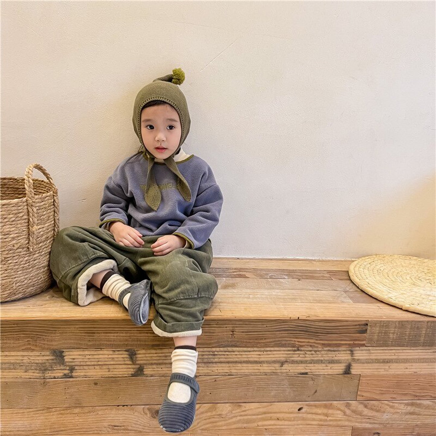 -キッズ 裏起毛 ロングパンツ 暖パン【mh0000281】 - mamahalo shop - ロングパンツ・スウェットパンツ -  べビー服 - 子供服 - 男の子 - 女の子