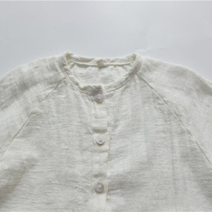 -キッズ 薄手シャツ オーバーシャツ - mamahalo shop - 半袖シャツ・ブラウス -  べビー服 - 子供服 - 男の子 - 女の子