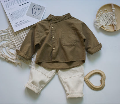 -キッズ コットンリネン パンツ【mh0000220】 - mamahalo shop - ロングパンツ・スウェットパンツ -  べビー服 - 子供服 - 男の子 - 女の子