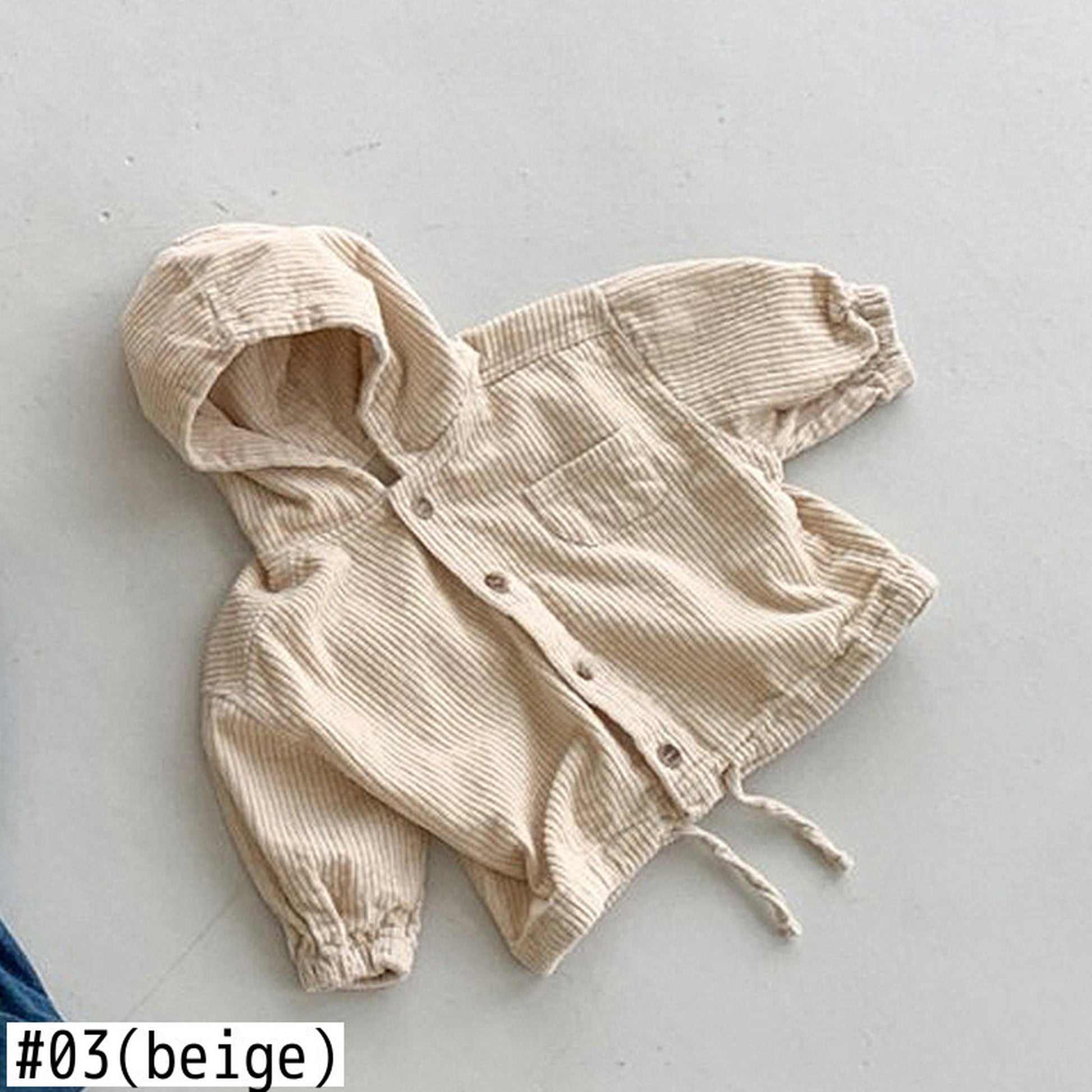 -キッズ コーデュロイ デニム フーディ トップス ジャケット【mh0000353】 - mamahalo shop - ショートコート・ジャケット・ジャンパー -  べビー服 - 子供服 - 男の子 - 女の子