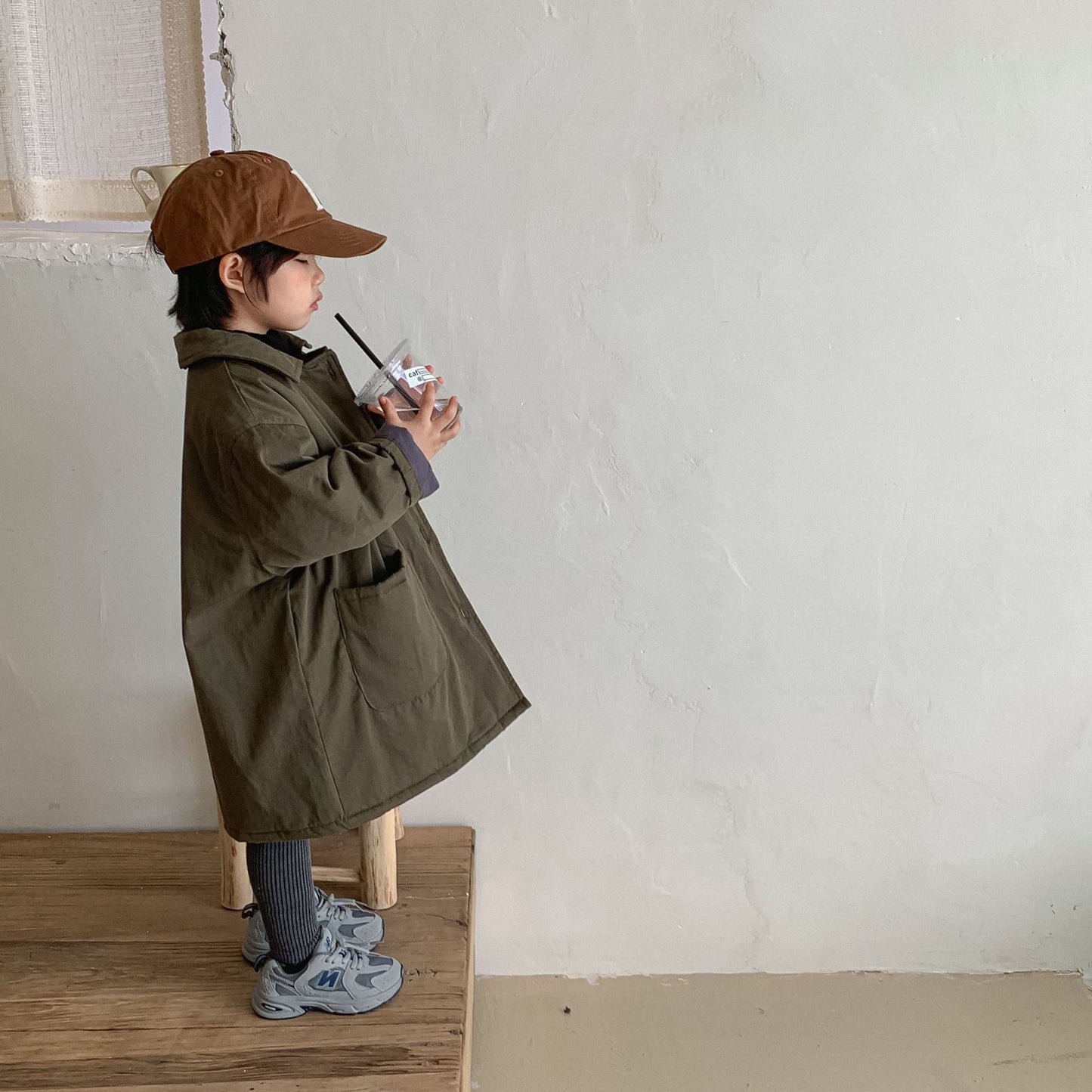 -キッズ 裏キルティング ロング コート【mh0000308】 - mamahalo shop - ロングコート -  べビー服 - 子供服 - 男の子 - 女の子