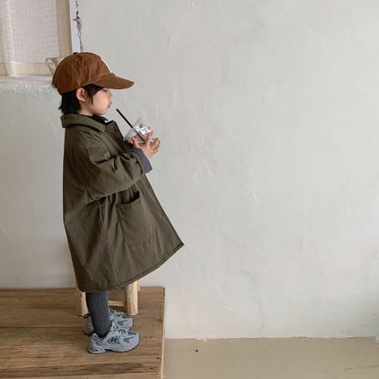 -キッズ 裏キルティング ロング コート【mh0000308】 - mamahalo shop - ロングコート -  べビー服 - 子供服 - 男の子 - 女の子