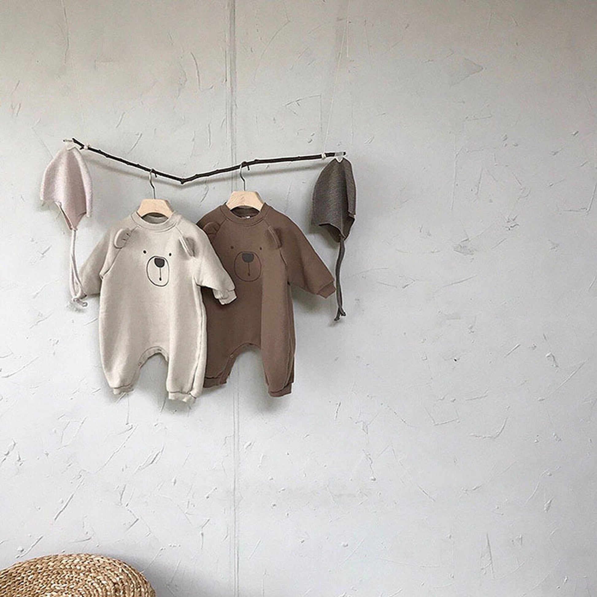 -ベビー くま 耳付き ロンパース【mh0000381】 - mamahalo shop - 長袖ロンパース -  べビー服 - 子供服 - 男の子 - 女の子