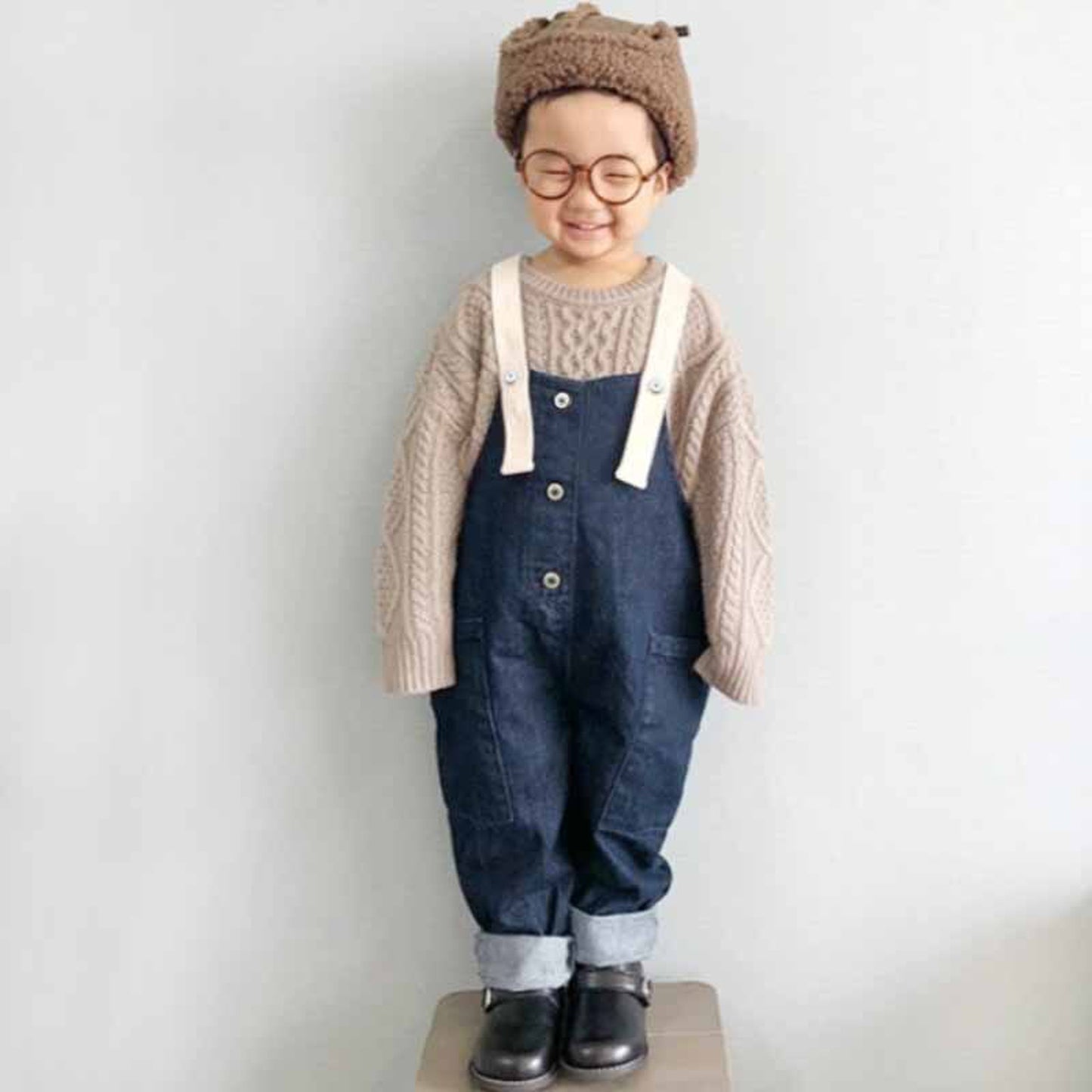 -キッズ デニム テープ サスペンダー サロペット リンク ママ お揃い コーデ【mh0000396】 - mamahalo shop - オーバーオール -  べビー服 - 子供服 - 男の子 - 女の子