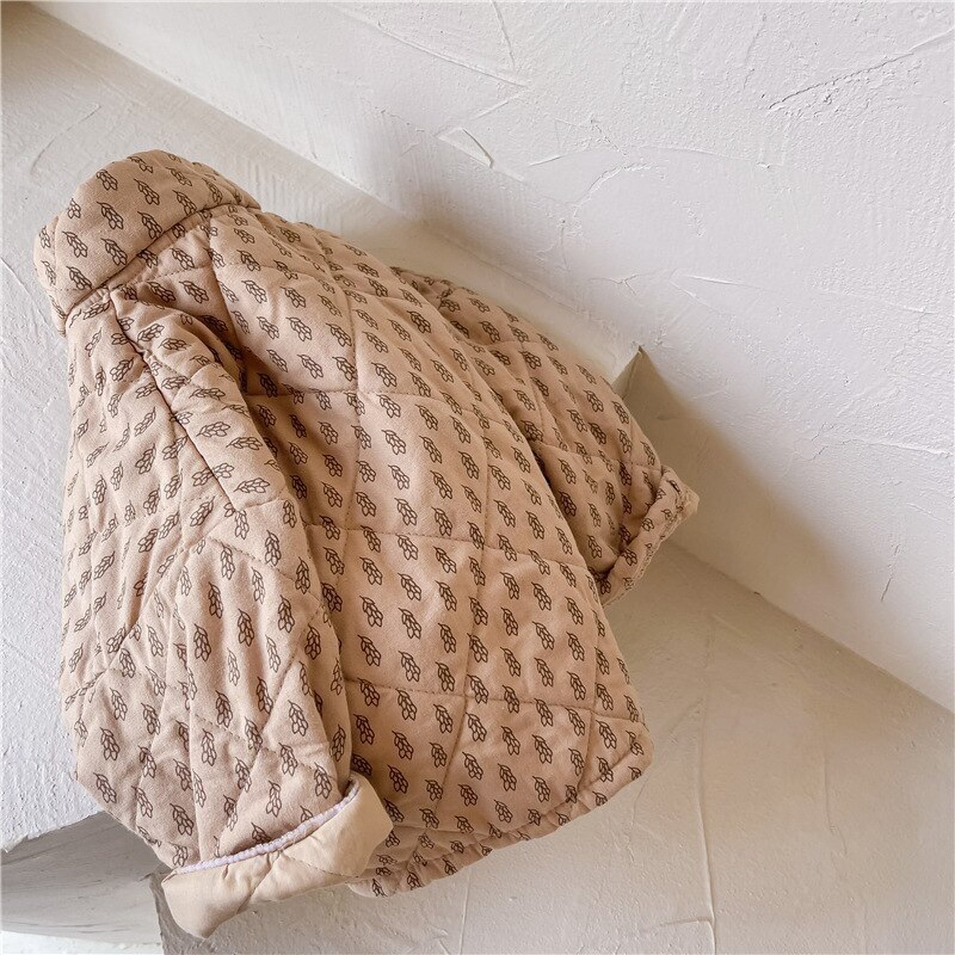 -キッズ プロバンス リーフ キルティング ジャケット アウター【mh0000284】 - mamahalo shop - ショートコート・ジャケット・ジャンパー -  べビー服 - 子供服 - 男の子 - 女の子