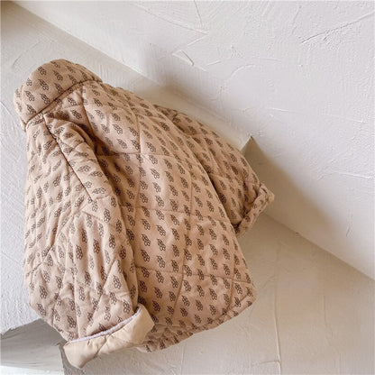 -キッズ プロバンス リーフ キルティング ジャケット アウター【mh0000284】 - mamahalo shop - ショートコート・ジャケット・ジャンパー -  べビー服 - 子供服 - 男の子 - 女の子