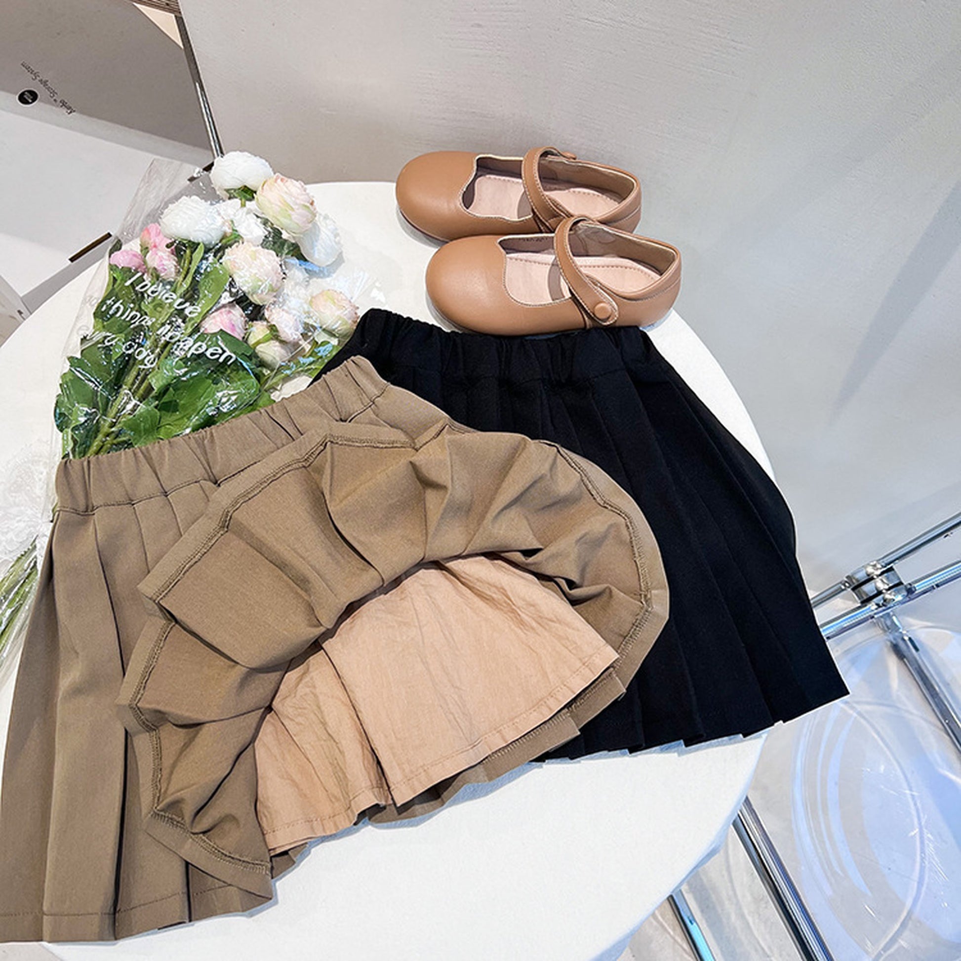 -キッズ プリーツ Aライン スカート - mamahalo shop - スカート -  べビー服 - 子供服 - 男の子 - 女の子