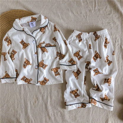 -キッズ くま 長袖パジャマセット【mh0000408】 - mamahalo shop - 長袖パジャマ -  べビー服 - 子供服 - 男の子 - 女の子