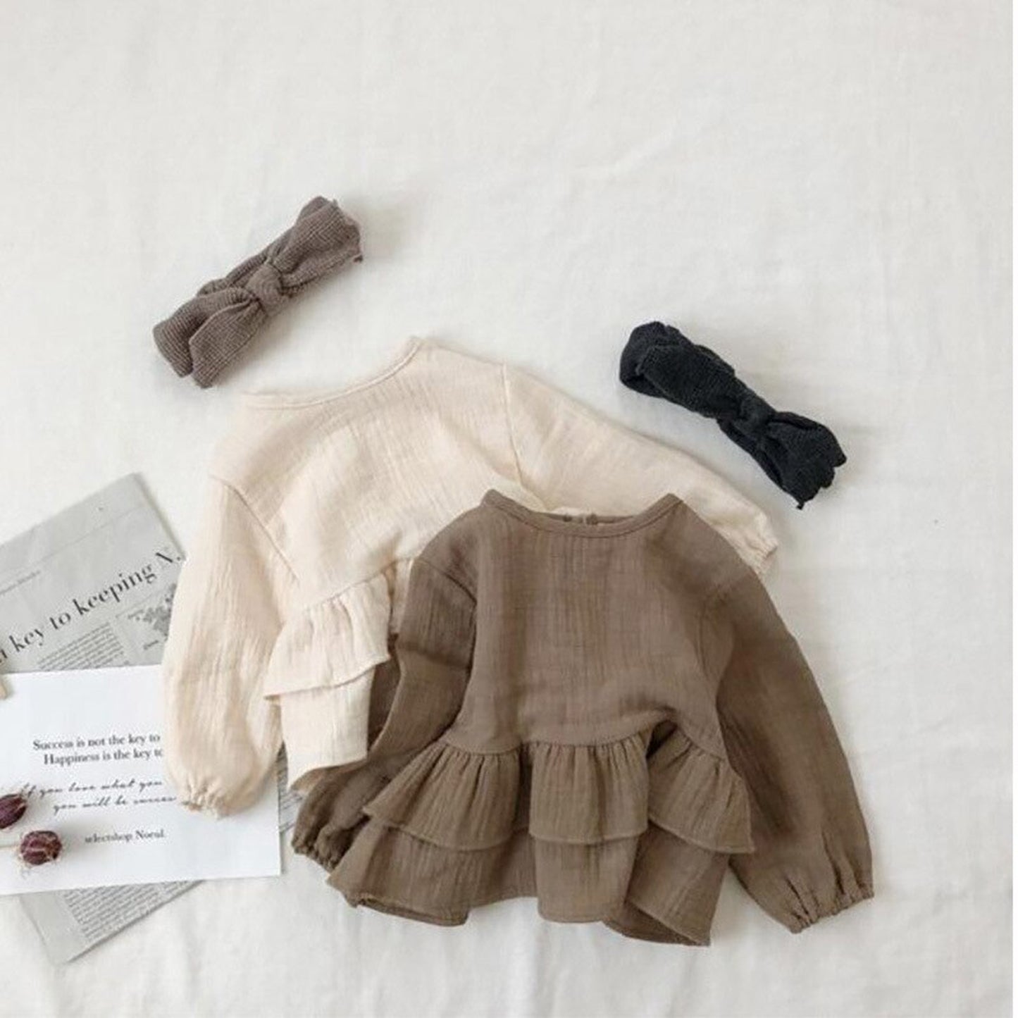 -キッズ ラッフル フリル トップス チュニック【mh0000200】 - mamahalo shop - 長袖シャツ・ブラウス -  べビー服 - 子供服 - 男の子 - 女の子