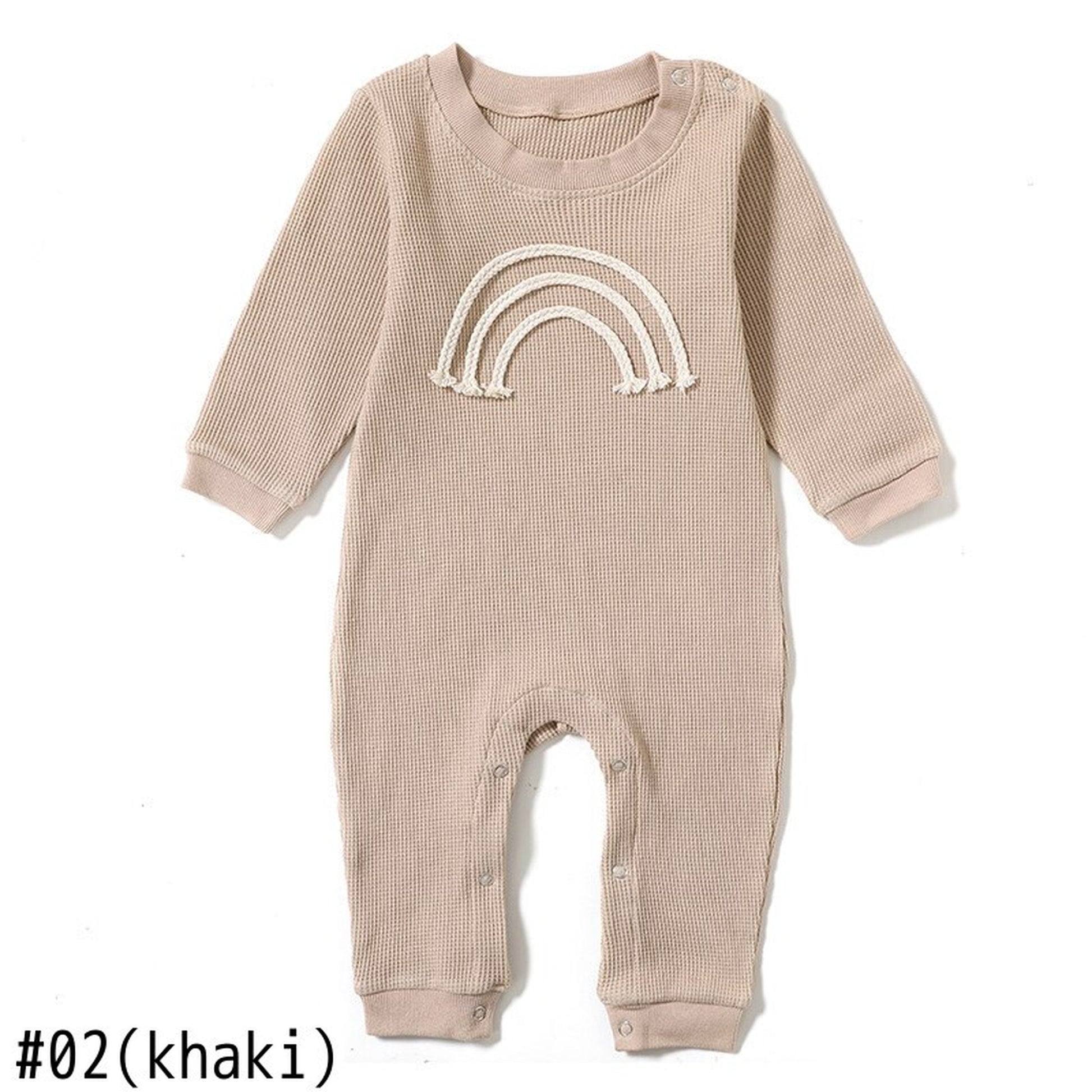 -ベビー レインボー ロンパース【mh0000060】 - mamahalo shop - 長袖ロンパース -  べビー服 - 子供服 - 男の子 - 女の子