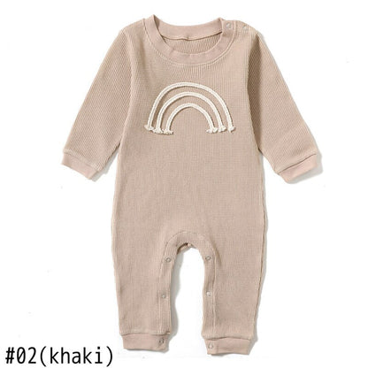 -ベビー レインボー ロンパース【mh0000060】 - mamahalo shop - 長袖ロンパース -  べビー服 - 子供服 - 男の子 - 女の子