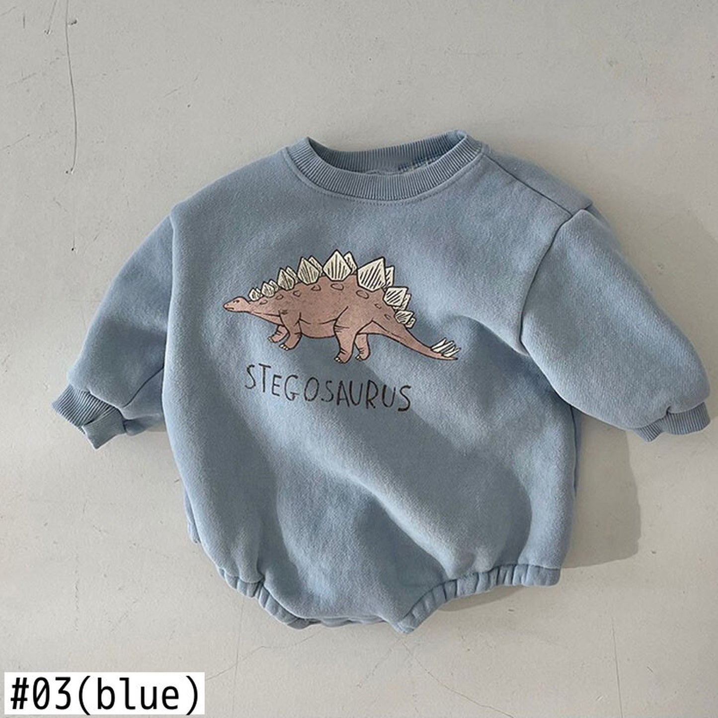 -ベビー 恐竜 ダイナソー 裏起毛 ロンパース【mh0000202】 - mamahalo shop - 長袖ロンパース -  べビー服 - 子供服 - 男の子 - 女の子