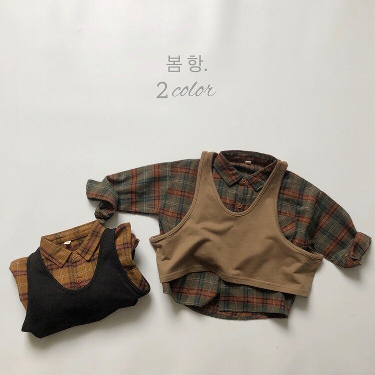 -キッズ チェック 長袖 シャツ トップス - mamahalo shop - 長袖シャツ・ブラウス -  べビー服 - 子供服 - 男の子 - 女の子