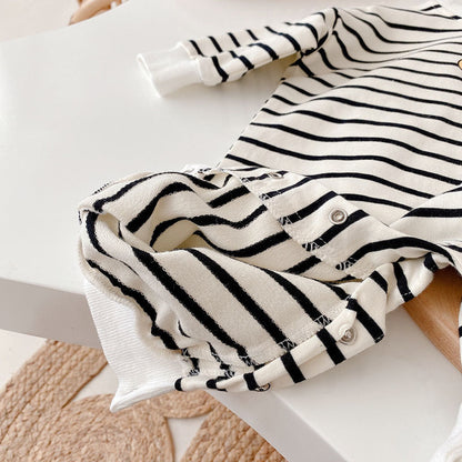 -# ベビー くま ボーダー ロンパース【mh0000413】 - mamahalo shop - 長袖ロンパース -  べビー服 - 子供服 - 男の子 - 女の子