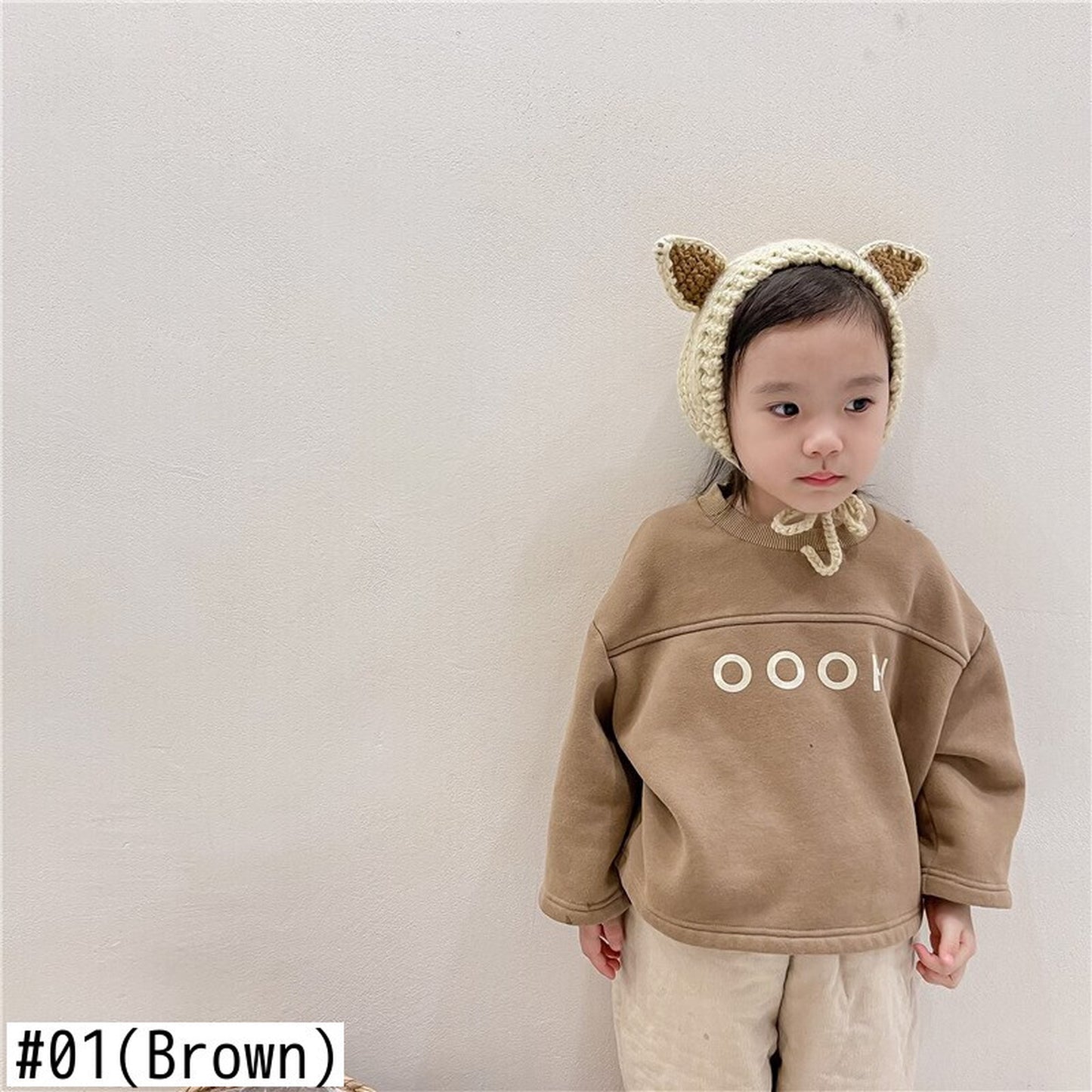 -キッズ レター ロゴ トップス スウェットシャツ【mh0000252】 - mamahalo shop - トレーナー・フーディ -  べビー服 - 子供服 - 男の子 - 女の子