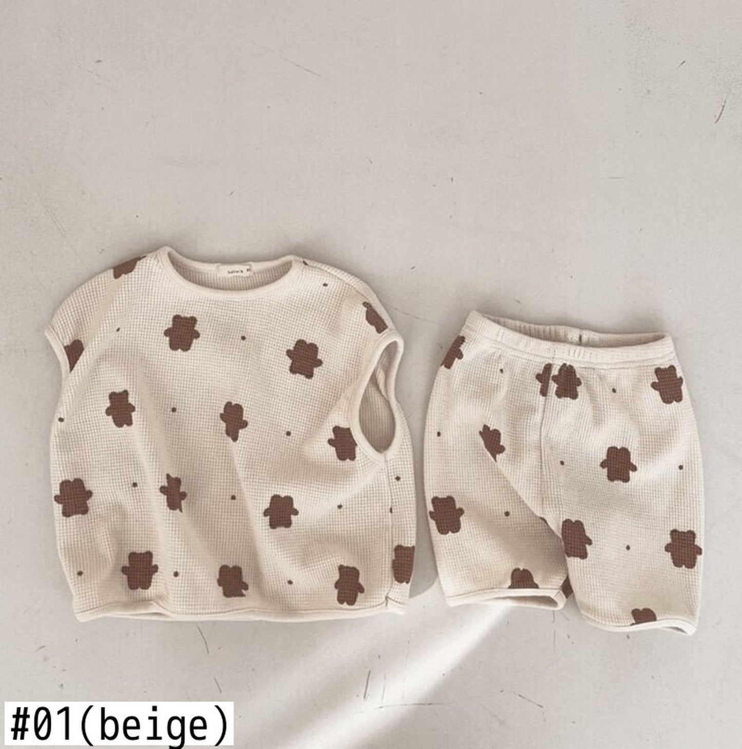 -キッズ くま セットアップ【mh0000448】 - mamahalo shop - ノースリーブセットアップ -  べビー服 - 子供服 - 男の子 - 女の子