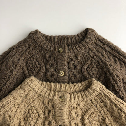 -キッズ ニット カーディガン【mh0000297】 - mamahalo shop - ニット・セーター -  べビー服 - 子供服 - 男の子 - 女の子