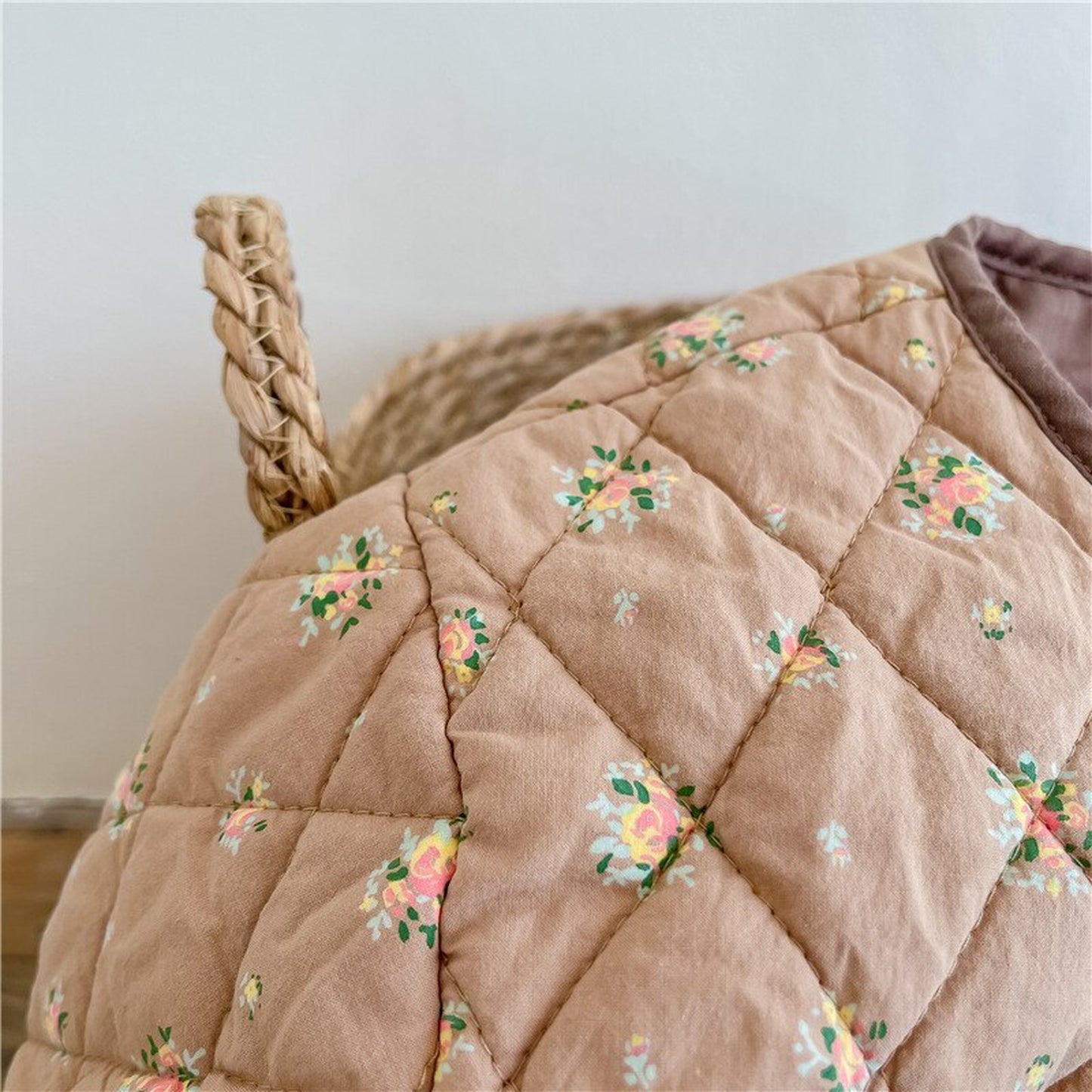 -キッズ フラワー キルティング ジャケット コート【mh0000277】 - mamahalo shop - ショートコート・ジャケット・ジャンパー -  べビー服 - 子供服 - 男の子 - 女の子