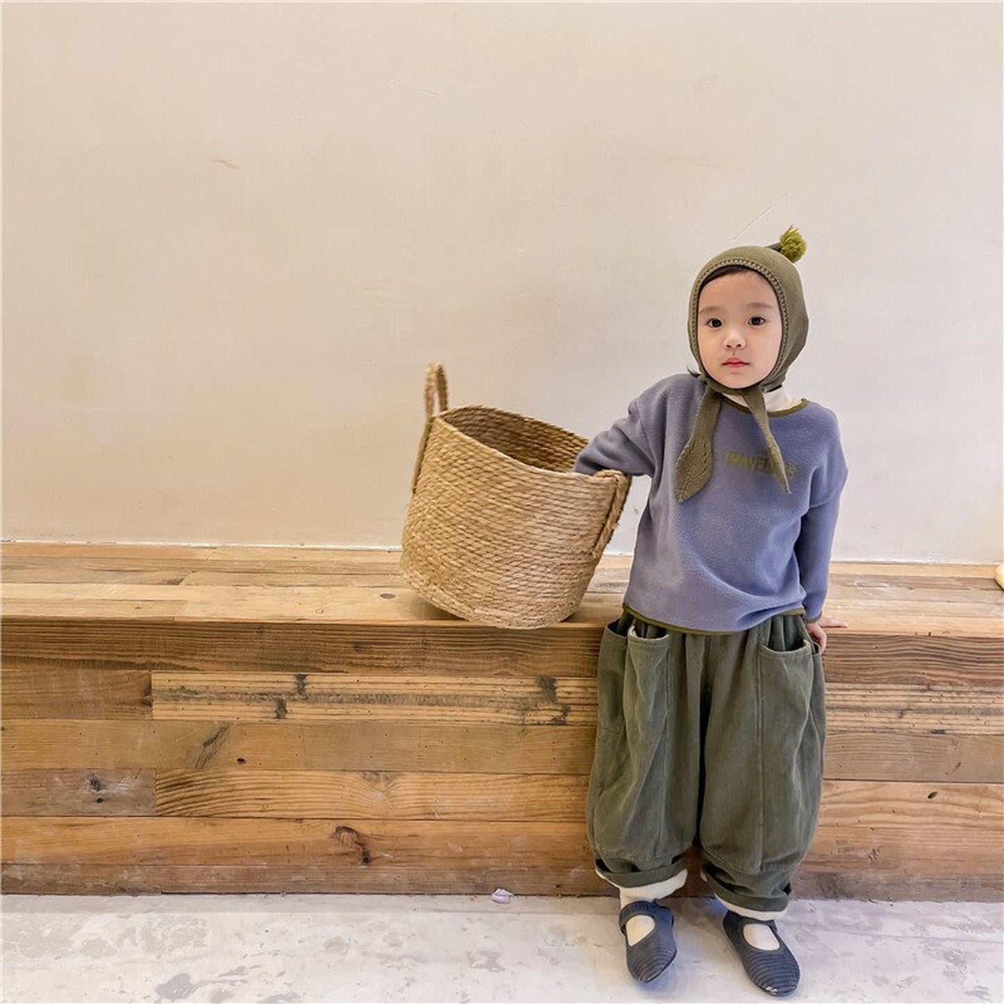 -キッズ 裏起毛 ロングパンツ 暖パン【mh0000281】 - mamahalo shop - ロングパンツ・スウェットパンツ -  べビー服 - 子供服 - 男の子 - 女の子