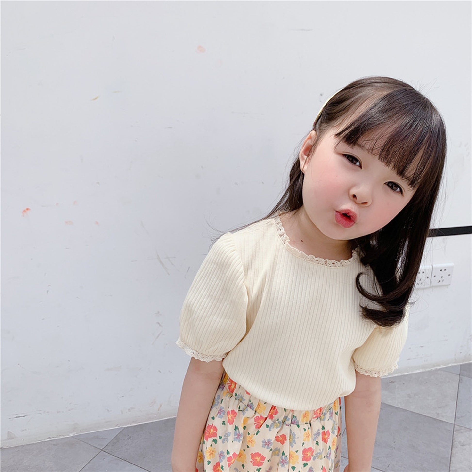 -キッズ レース 半袖 トップス - mamahalo shop - 半袖Tシャツ -  べビー服 - 子供服 - 男の子 - 女の子