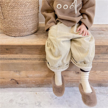 -キッズ 裏起毛 ロングパンツ 暖パン【mh0000281】 - mamahalo shop - ロングパンツ・スウェットパンツ -  べビー服 - 子供服 - 男の子 - 女の子