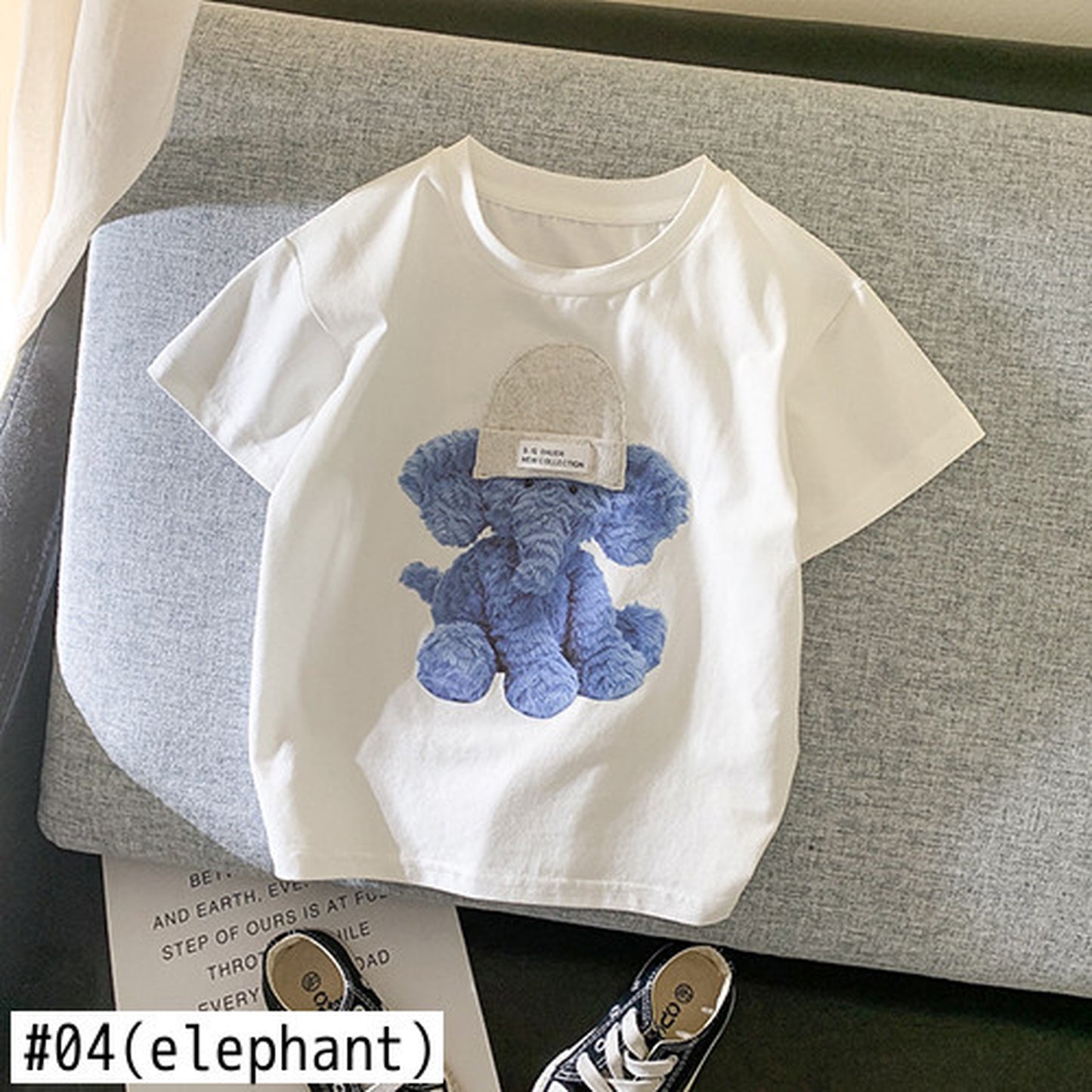 -キッズ アニマル ニット帽 Tシャツ【mh0000052】 - mamahalo shop - 半袖Tシャツ -  べビー服 - 子供服 - 男の子 - 女の子