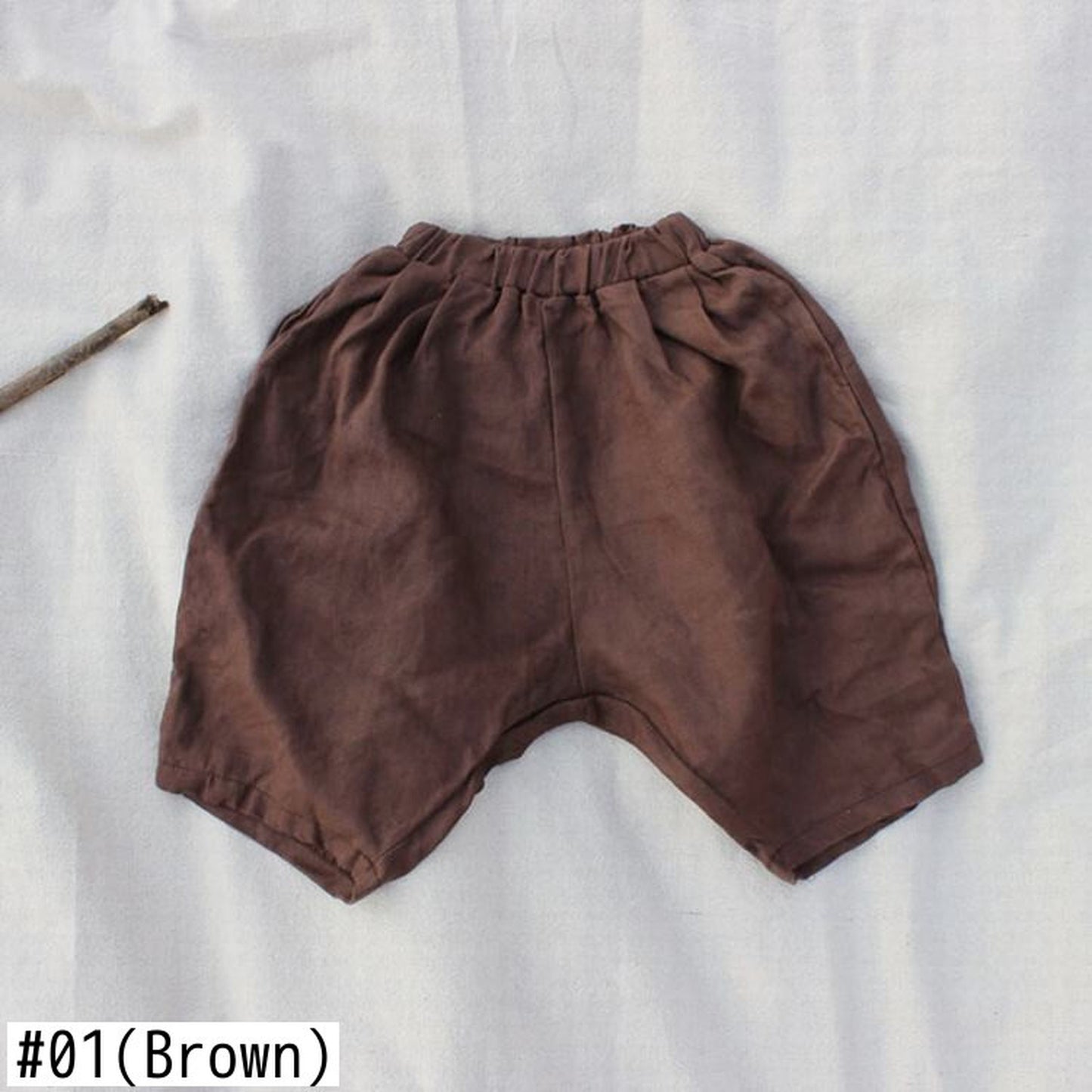 -キッズ コットンリネン パンツ【mh0000527】 - mamahalo shop - ハーフパンツ・ショートパンツ -  べビー服 - 子供服 - 男の子 - 女の子