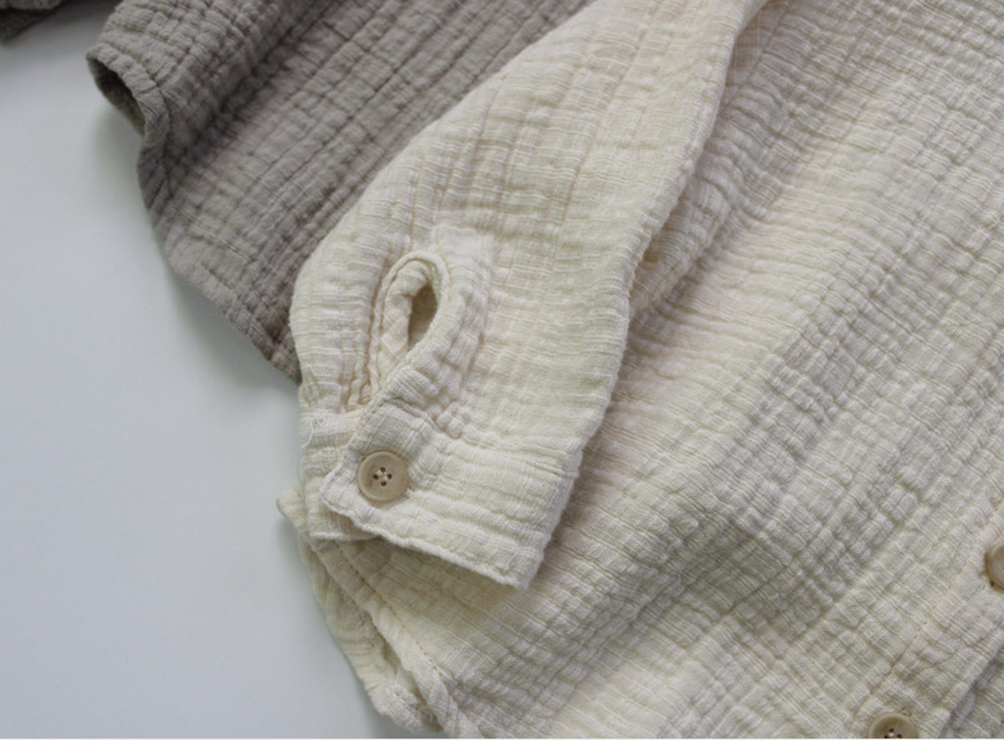-キッズ コットンリネン シャツ - mamahalo shop - 長袖シャツ・ブラウス -  べビー服 - 子供服 - 男の子 - 女の子