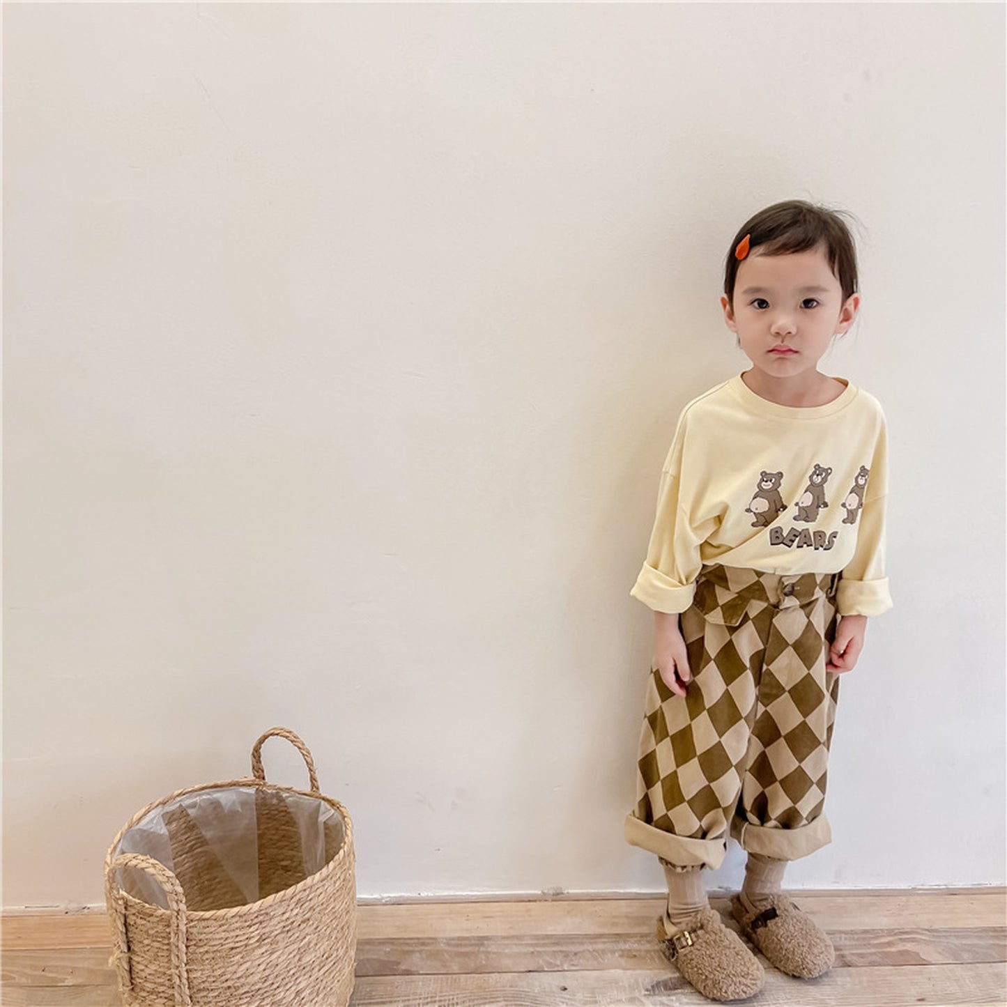 -キッズ ダイヤチェック パンツ - mamahalo shop - ロングパンツ・スウェットパンツ -  べビー服 - 子供服 - 男の子 - 女の子