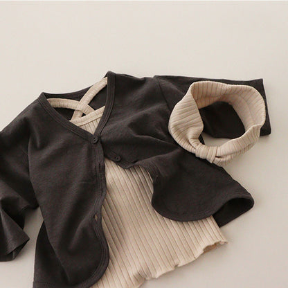 -ベビー キッズ セットアップ バッククロス キャミソール フリル パンツ【mh0000780】 - mamahalo shop - ノースリーブセットアップ -  べビー服 - 子供服 - 男の子 - 女の子