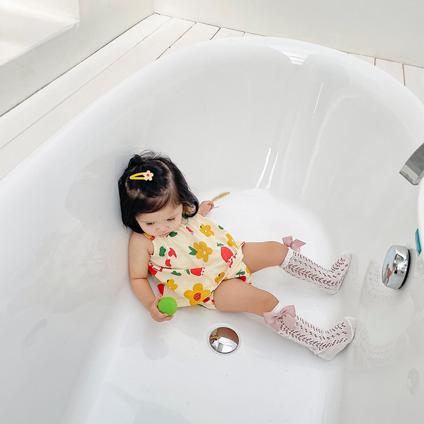 -ベビー フラワー セットアップ キャミソール トップス ブルマ パンツ - mamahalo shop - ノースリーブセットアップ -  べビー服 - 子供服 - 男の子 - 女の子