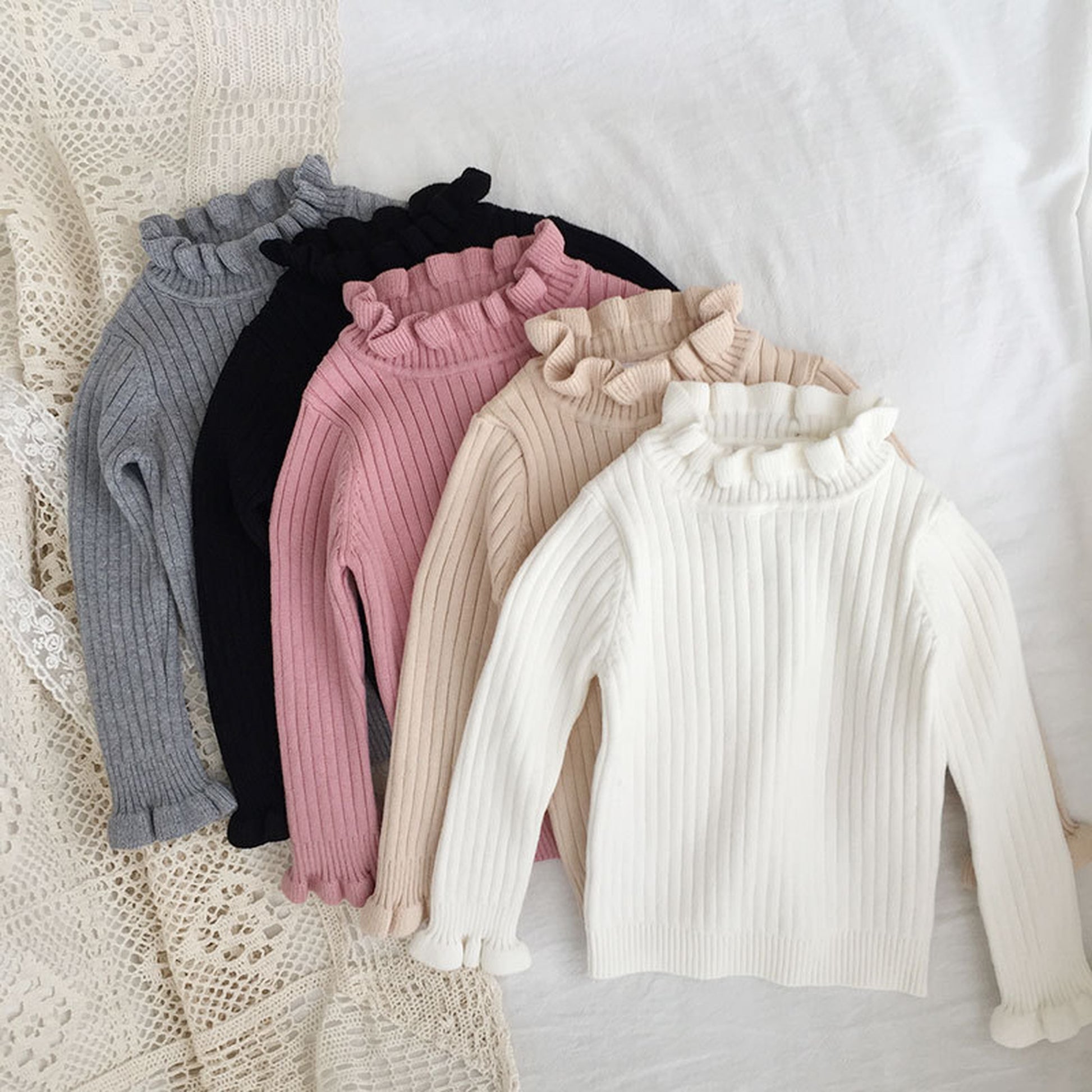 -キッズ ニット フリル トップス カットソー セーター【mh0000212】 - mamahalo shop - ニット・セーター -  べビー服 - 子供服 - 男の子 - 女の子