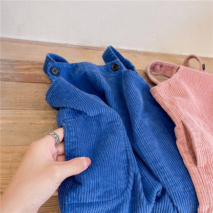 -キッズ コーデュロイ オーバーオール サロペット パンツ【mh0000399】 - mamahalo shop - オーバーオール -  べビー服 - 子供服 - 男の子 - 女の子