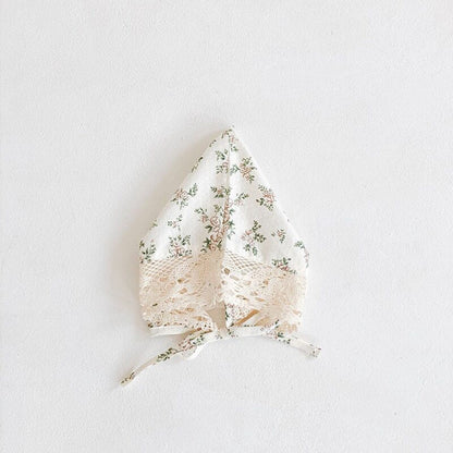 -ベビー フラワー 半袖 ロンパース ボンネット セット - mamahalo shop - 半袖ロンパース -  べビー服 - 子供服 - 男の子 - 女の子