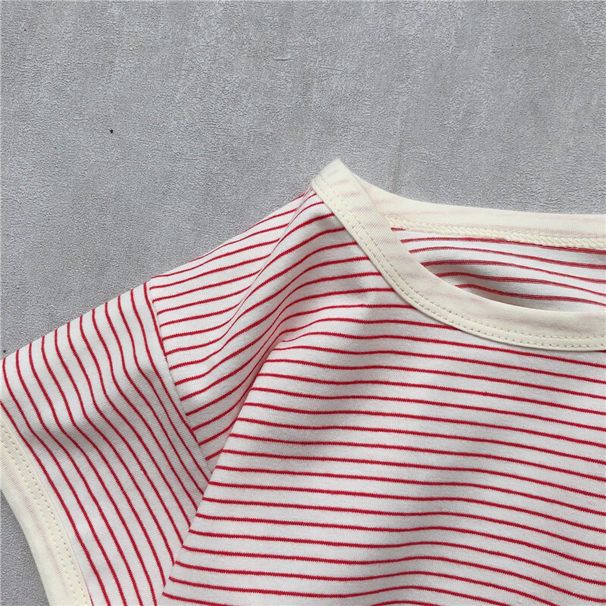 -キッズ ボーダー 半袖Tシャツ - mamahalo shop - 半袖Tシャツ -  べビー服 - 子供服 - 男の子 - 女の子