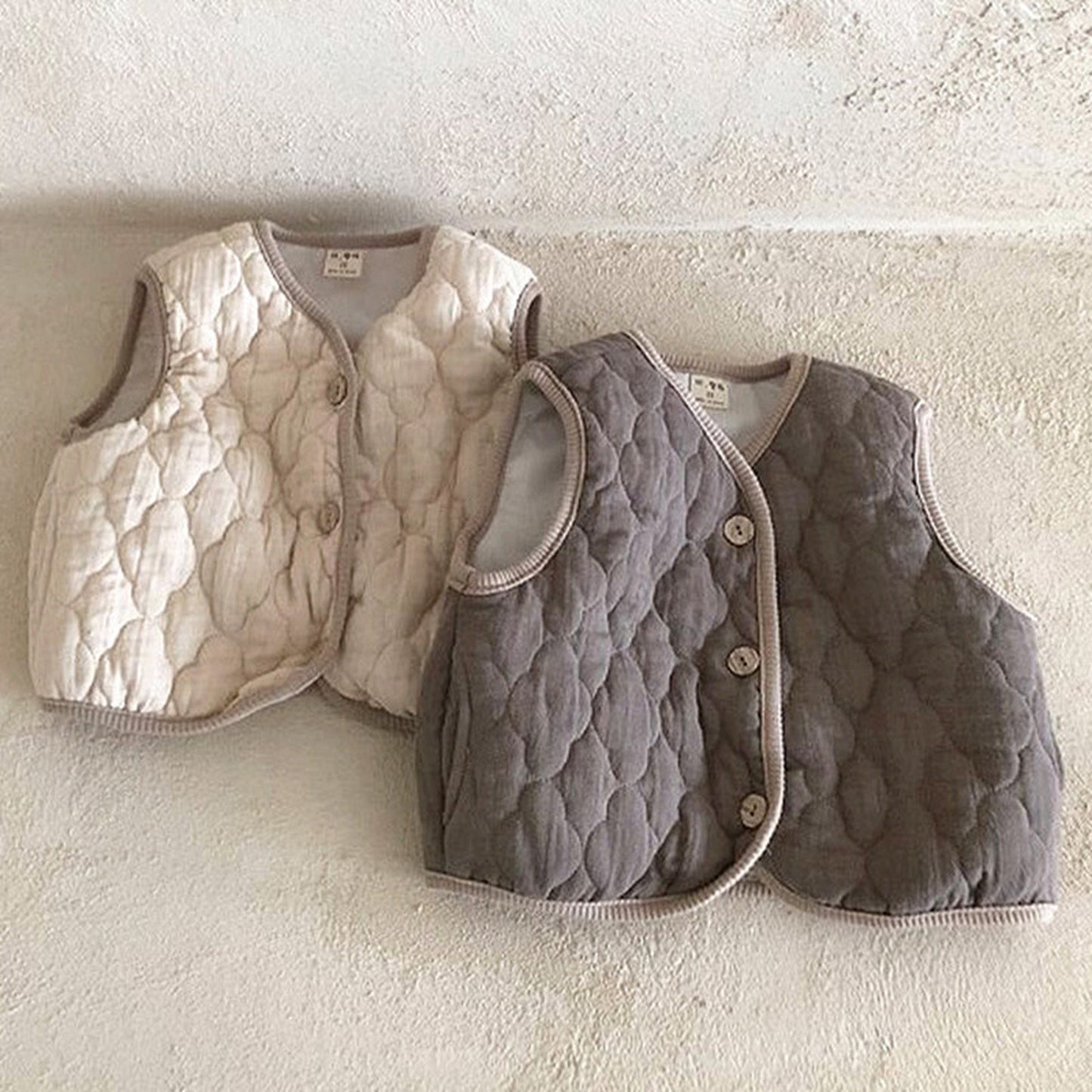 -ベビー キルティング アウター ベスト【mh0000240】 - mamahalo shop - ベスト -  べビー服 - 子供服 - 男の子 - 女の子