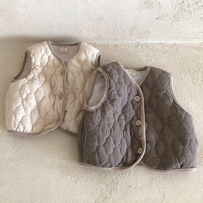 -ベビー キルティング アウター ベスト【mh0000240】 - mamahalo shop - ベスト -  べビー服 - 子供服 - 男の子 - 女の子