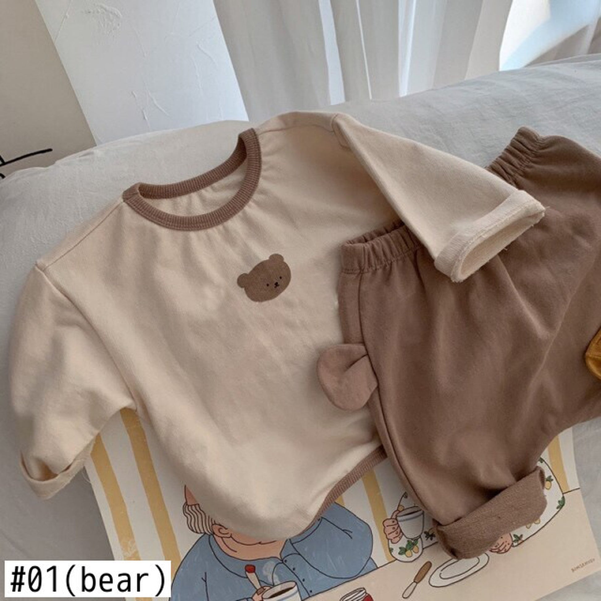 -ベビー アニマル セットアップ トップス パンツ - mamahalo shop - 長袖セットアップ -  べビー服 - 子供服 - 男の子 - 女の子