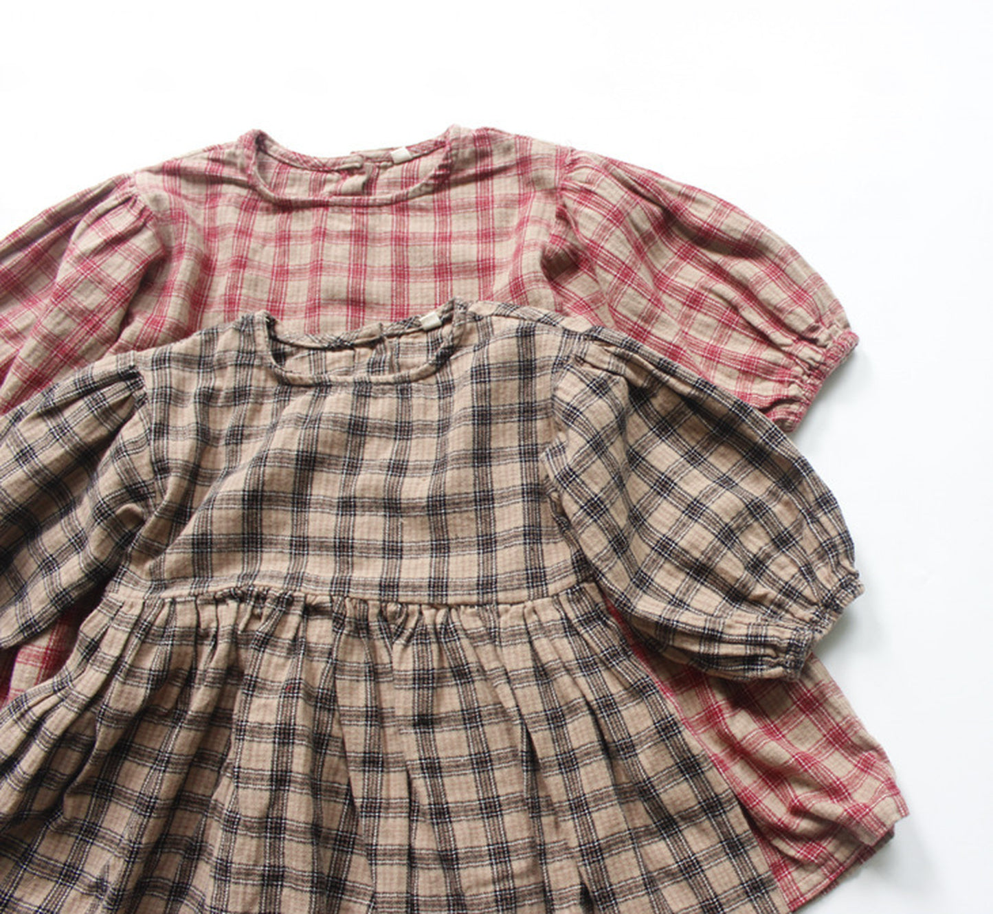 -キッズ チェック ワンピース【mh0000324】 - mamahalo shop - 長袖ワンピース -  べビー服 - 子供服 - 男の子 - 女の子