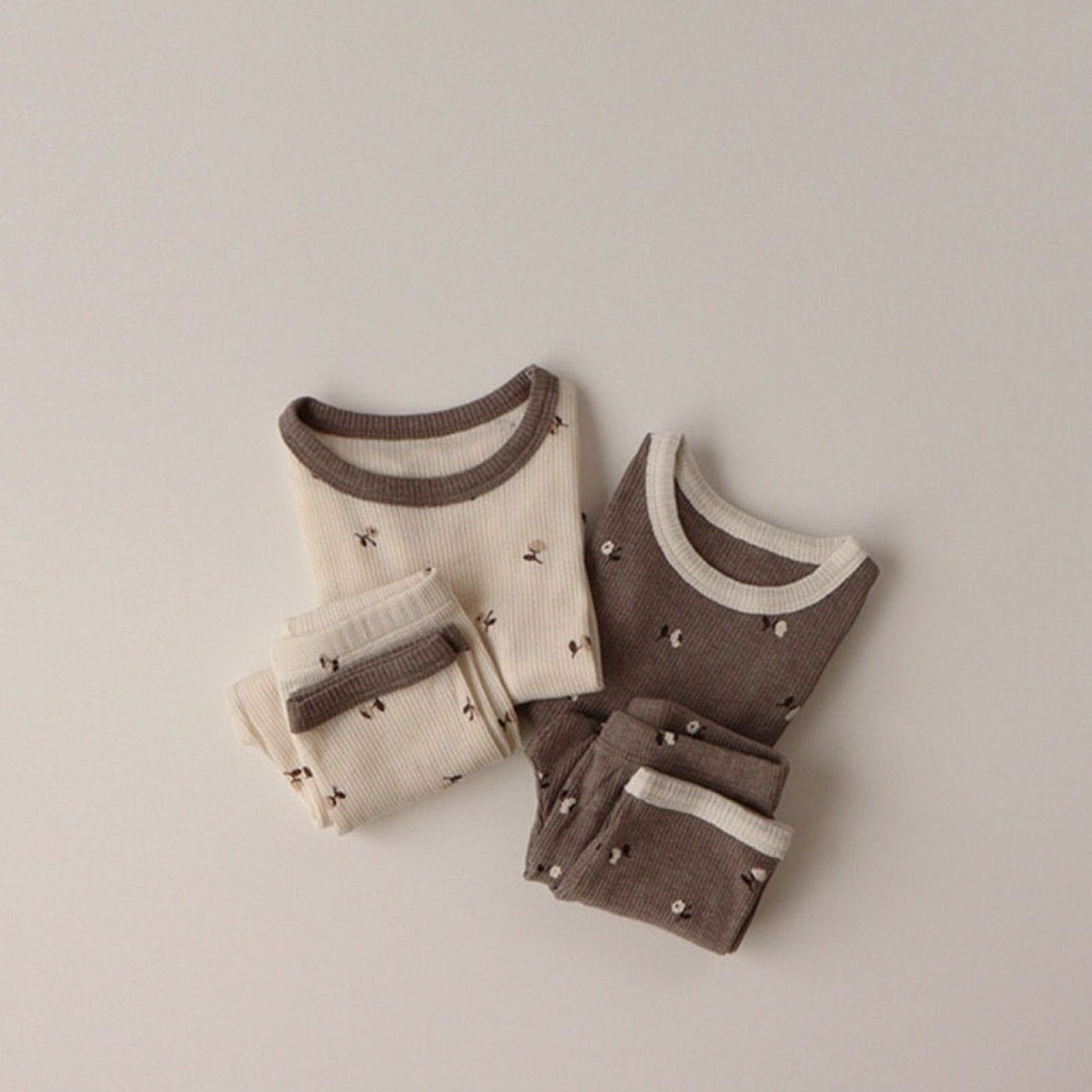 -ベビー フラワー セットアップ ロンパース トップス パンツ 帽子 ヘアバンド - mamahalo shop - ロンパースセットアップ -  べビー服 - 子供服 - 男の子 - 女の子