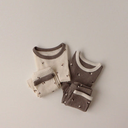 -ベビー フラワー セットアップ ロンパース トップス パンツ 帽子 ヘアバンド - mamahalo shop - ロンパースセットアップ -  べビー服 - 子供服 - 男の子 - 女の子